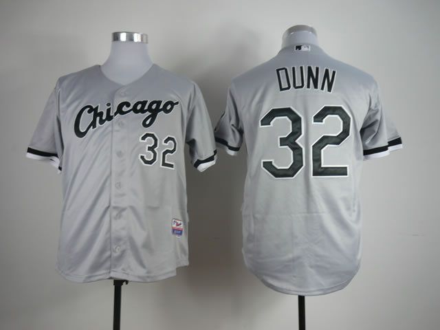 Men Chicago White Sox #32 Dunn Grey MLB Jerseys